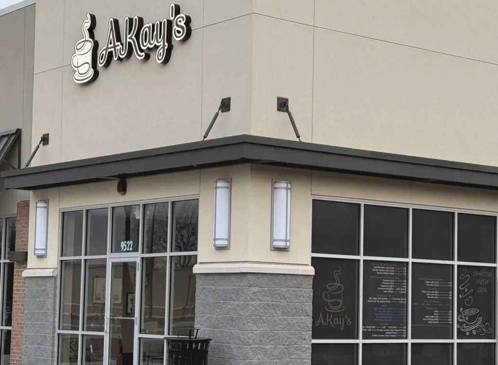 Exterior of AKay's Coffee on Vaughn Road